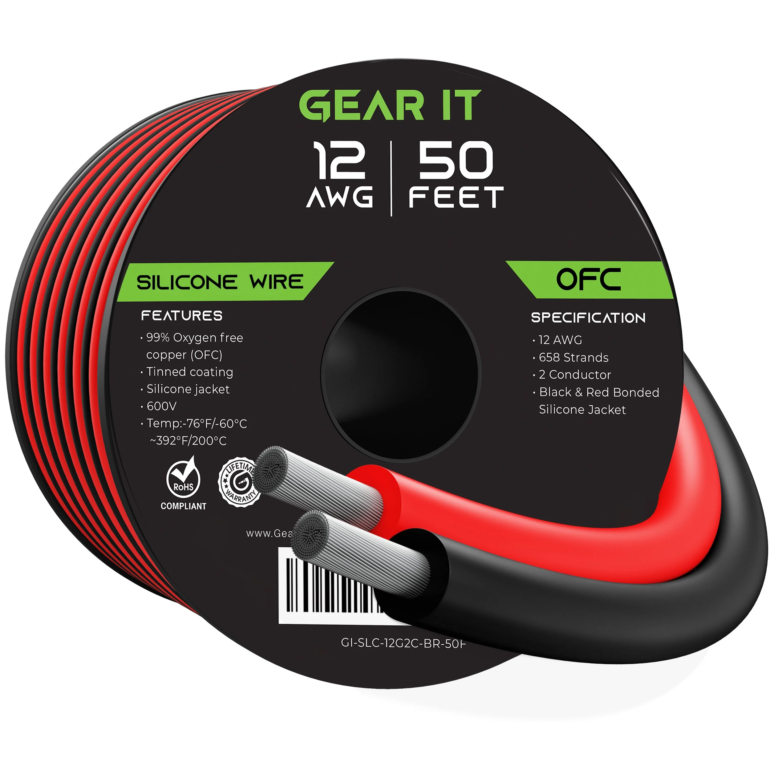12AWG 600V Tinned OFC Stranded Bonded Silicone Wire