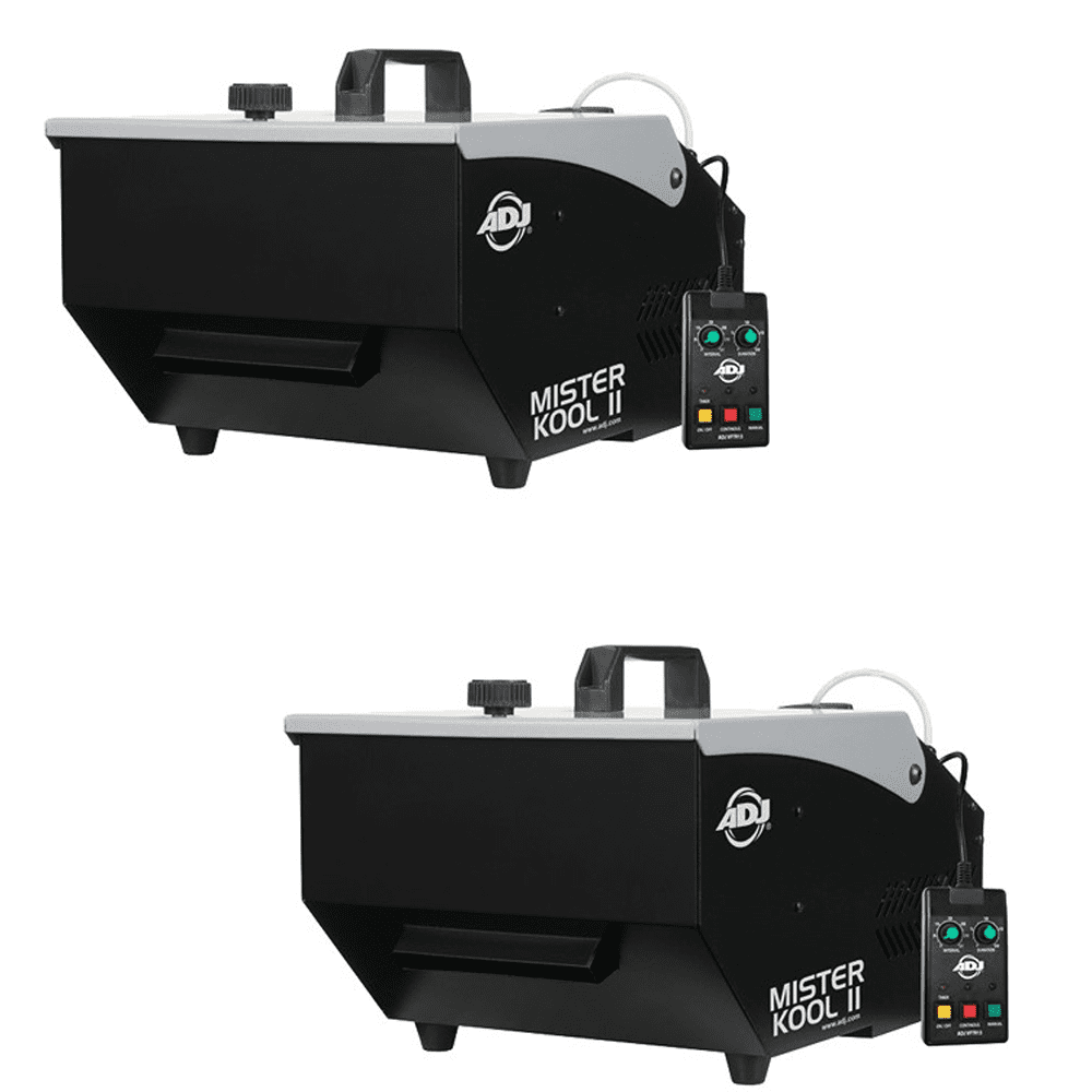 (2) American DJ Mister Kool II – Low-Lying Fog Machine with Wired Remote