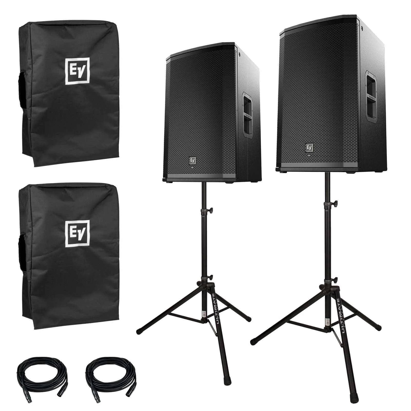 (2) Electro-Voice ETX-15P 15” 2-Way Powered Speakers Package