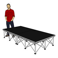2m x 1m Alustage Spider Portable Staging Platforms with 40cm Risers