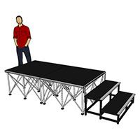 2m x 1m Alustage Spider Portable Staging Platforms with 60cm Risers