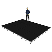 4m x 3m Alustage Spider Portable Stage Platforms with 20cm Risers
