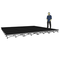 4m x 4m Alustage Spider Portable Stage Platforms with 20cm Risers