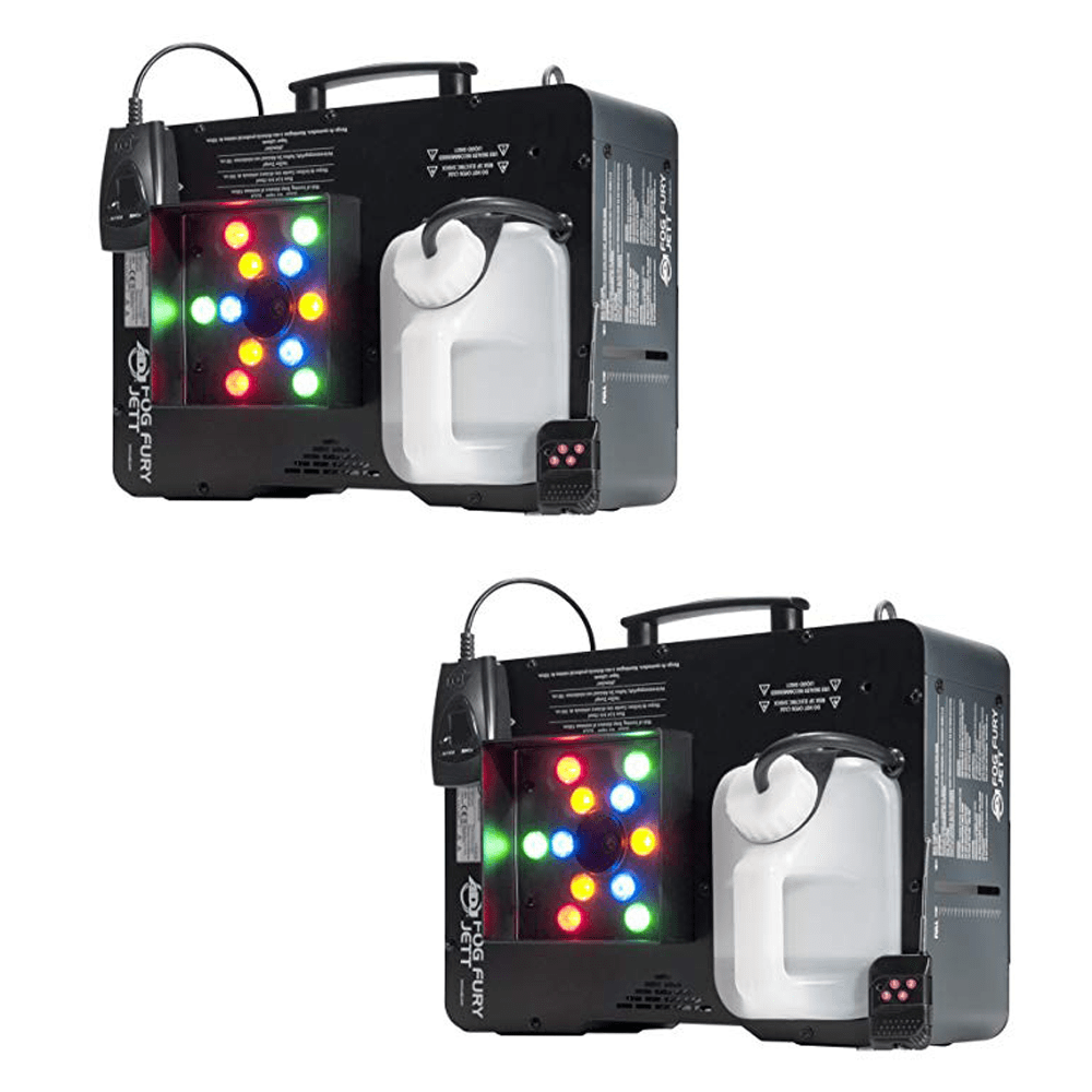 (2) American DJ Fog Fury Jett – RGBA LED Fog Machine