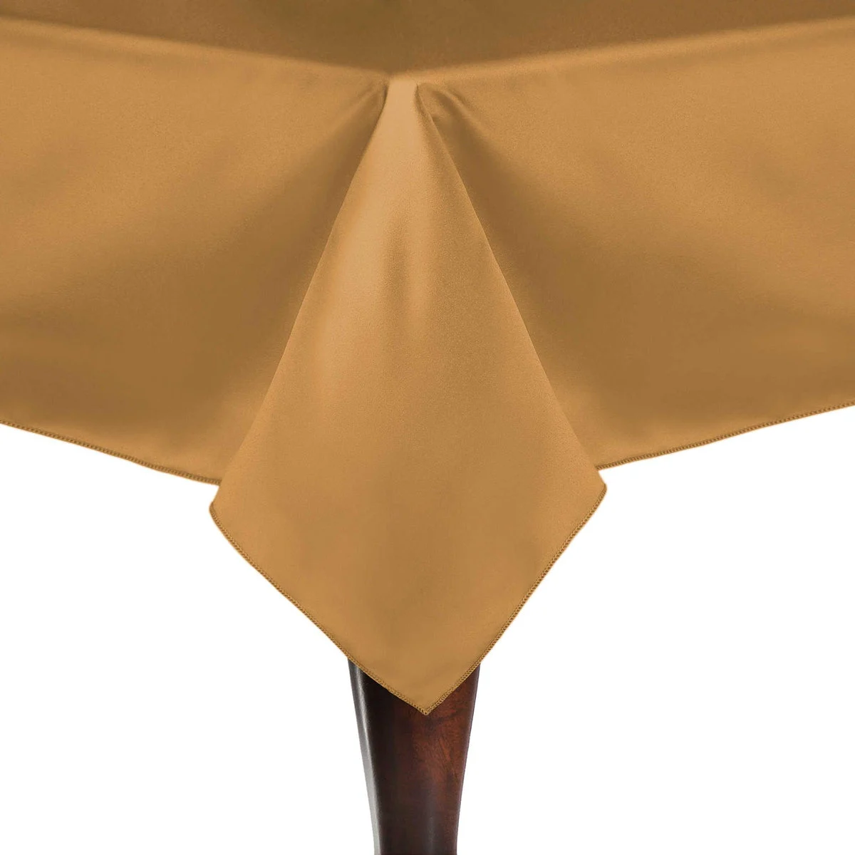 Antique Gold 72" x 72" Square Duchess Satin Tablecloth