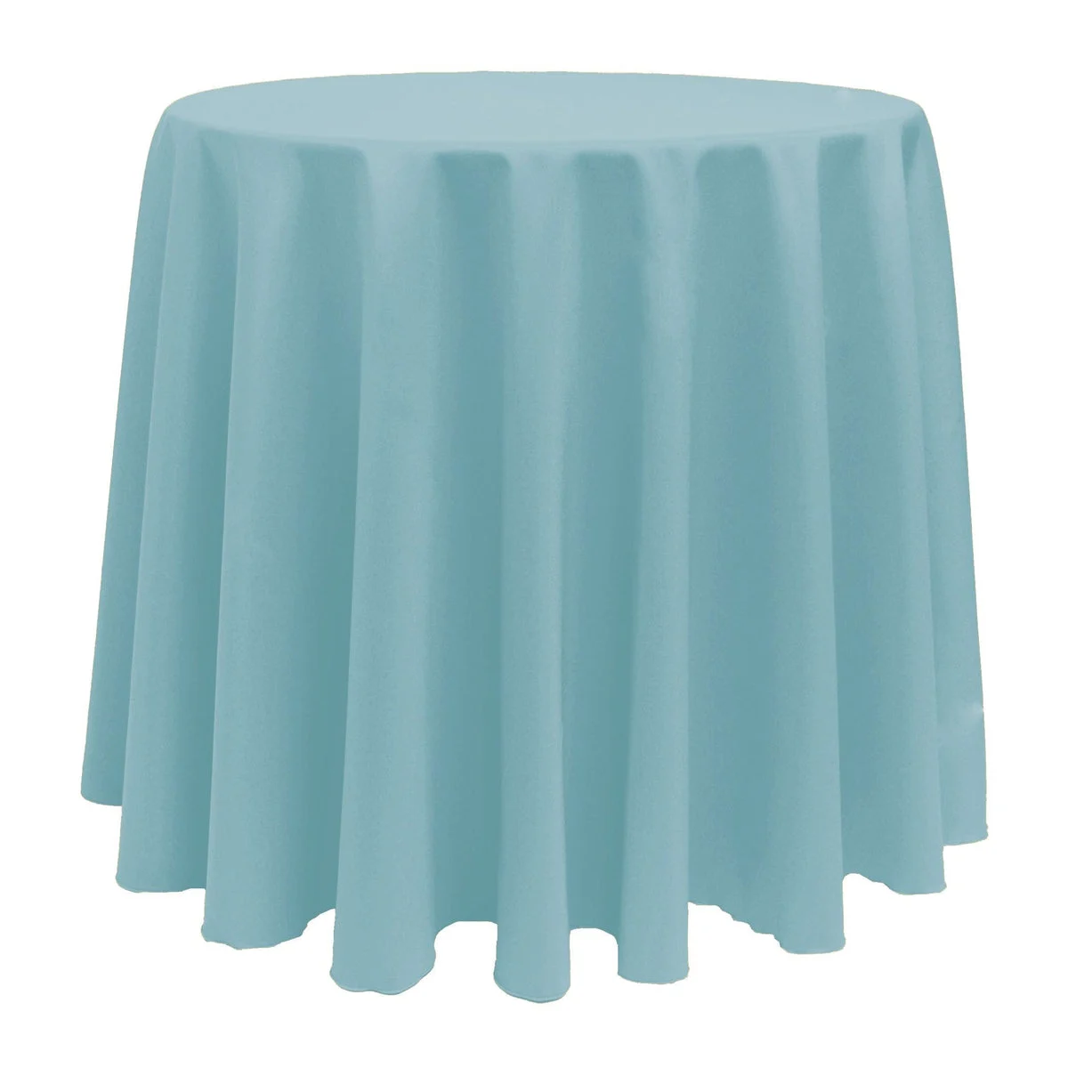 Aqua 132" Round Poly Premier Tablecloth