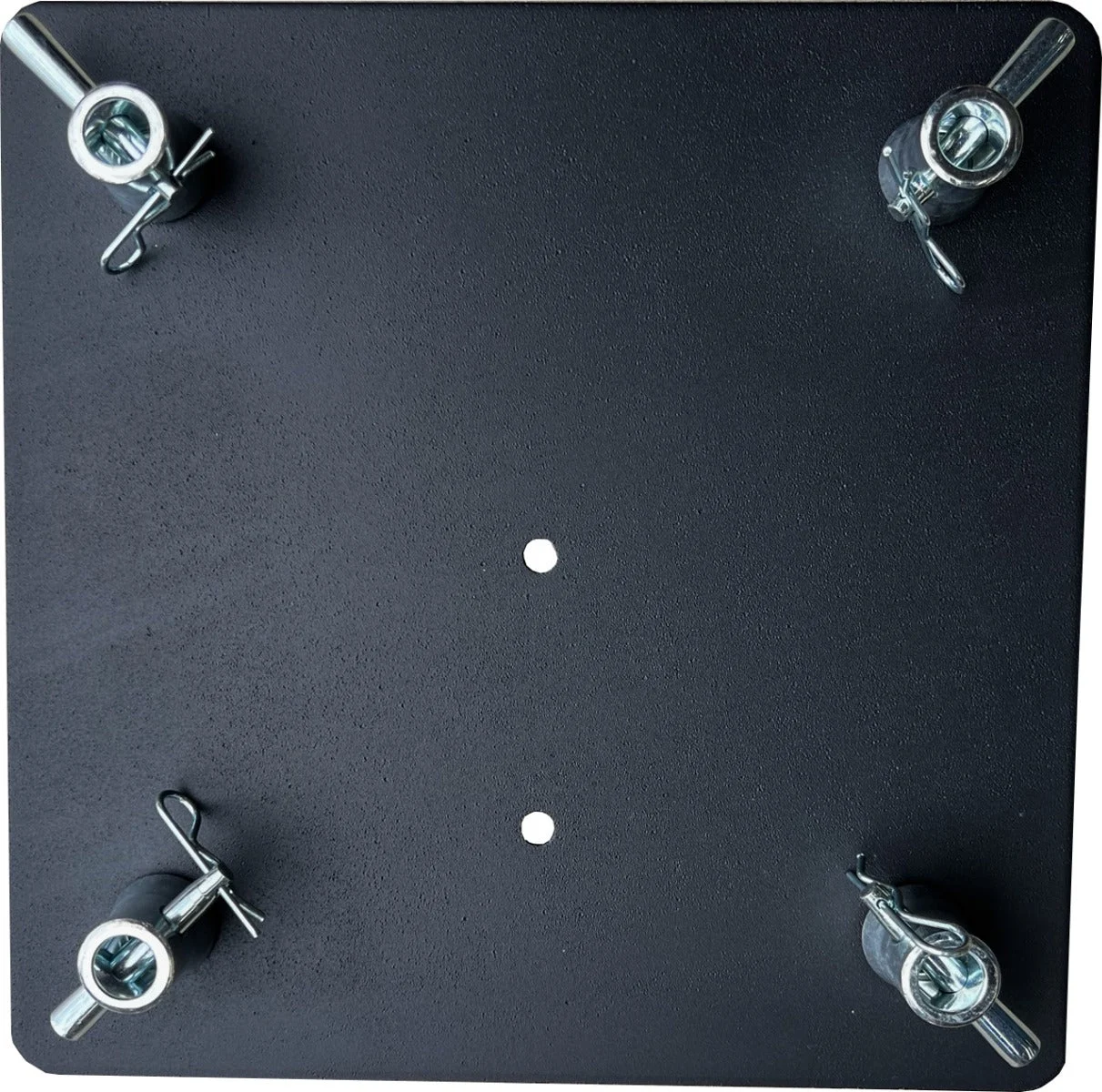 Black top / base plate 350 x 350 x 8mm plate for 290mm box truss or tri-truss