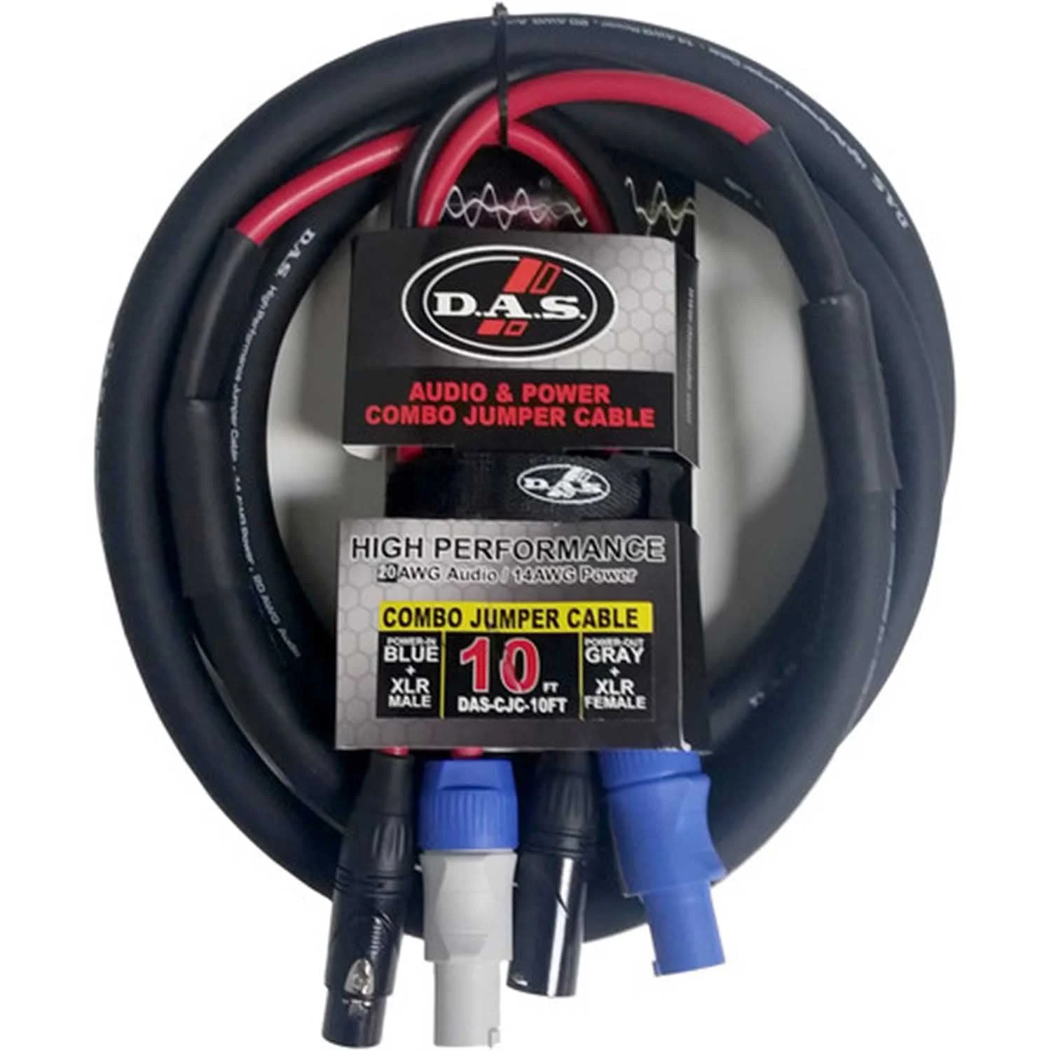 DAS Audio DAS-CJC-10FT, 10 Feet Audio Combo Jumper Cable
