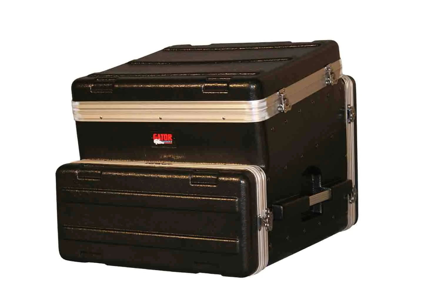 Gator Cases GRC-10X4, 10U Top and 4U Side ATA Molded PE Slant Top Console Rack