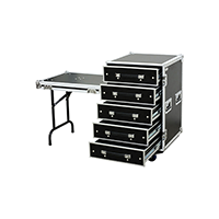 PD Roadie Engineer Mobile Tool Flight Case, 5-Drawer, 19" Rack