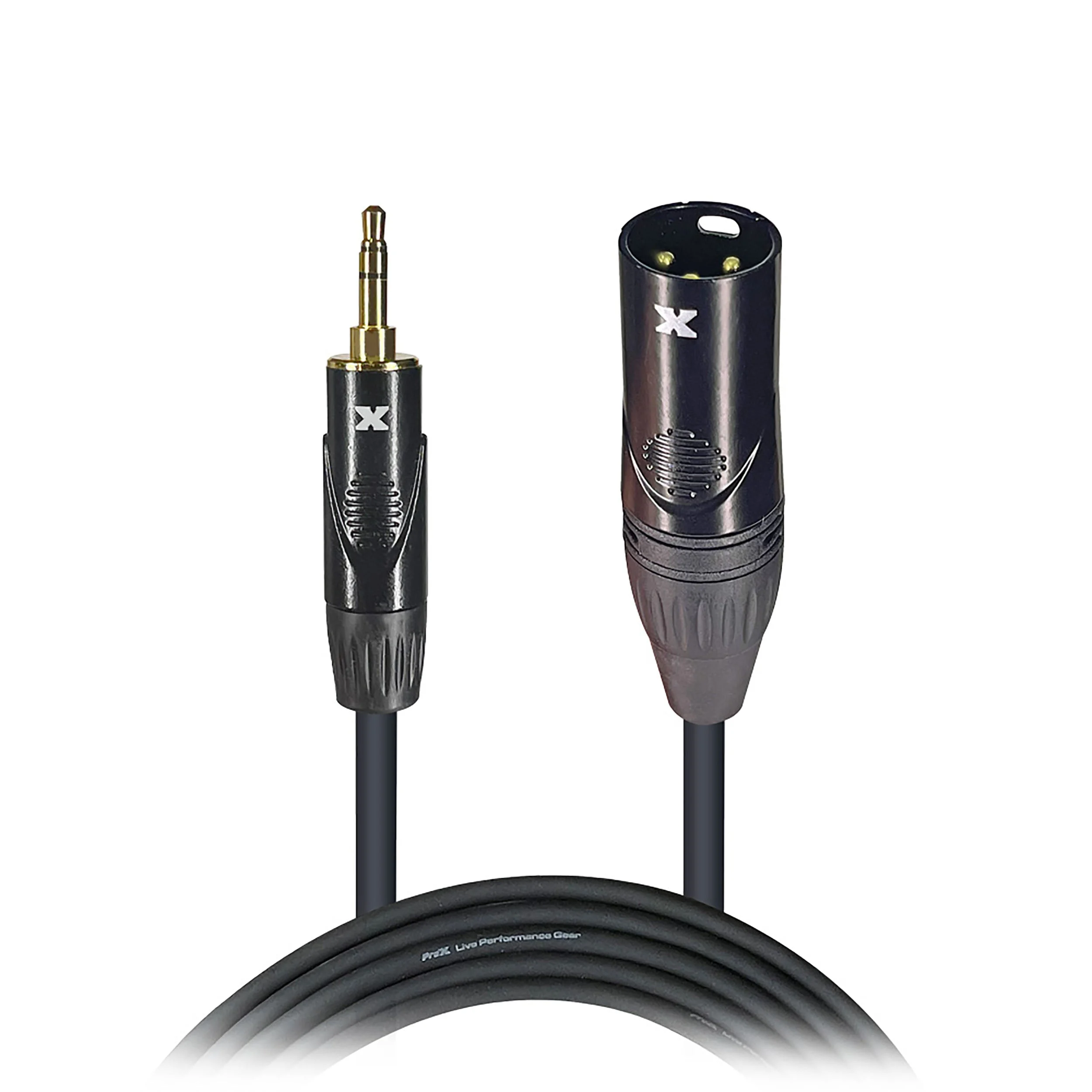 Prox Cables XC-MXM05-5ft. Balanced High Performance Interconnect Microphone DJ Audio Mixer Cable Male XLR to 3.5MM Connector