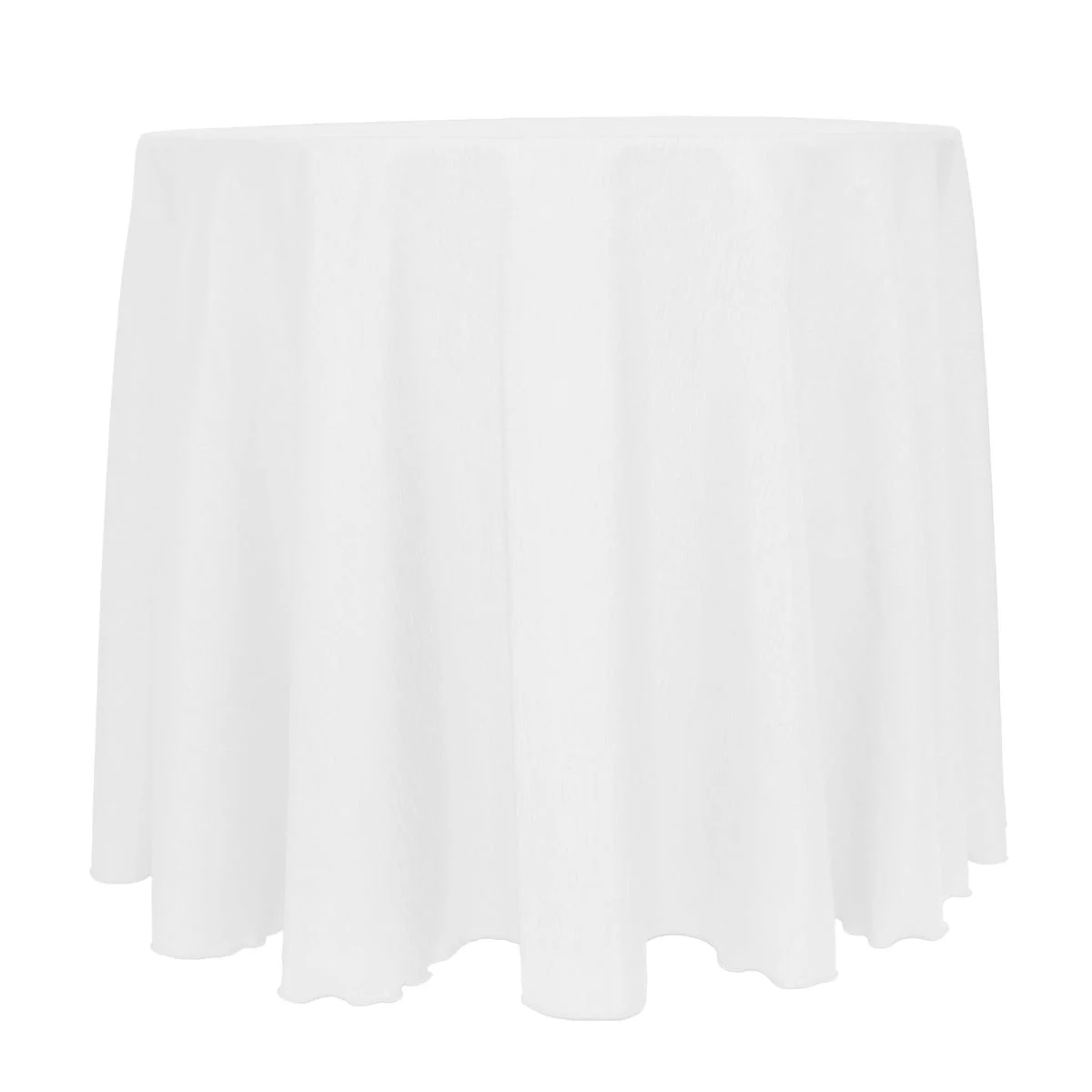 White 90" Round Majestic Tablecloth