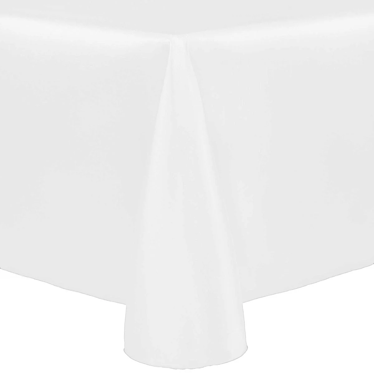 White 90" x 132" Rectangular Majestic Tablecloth