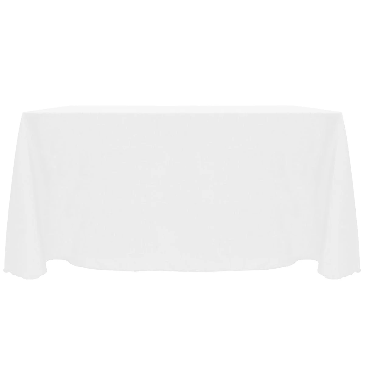 White 90" x 156" Rectangular Majestic Tablecloth