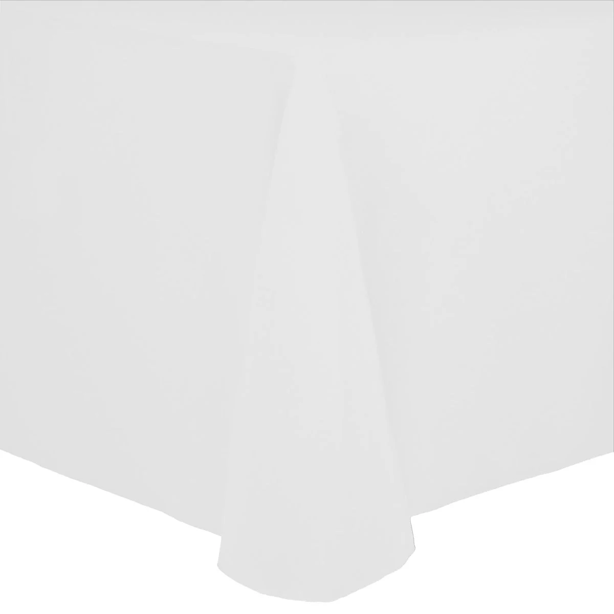 White 90" x 156" Rectangular Spun Poly Tablecloth